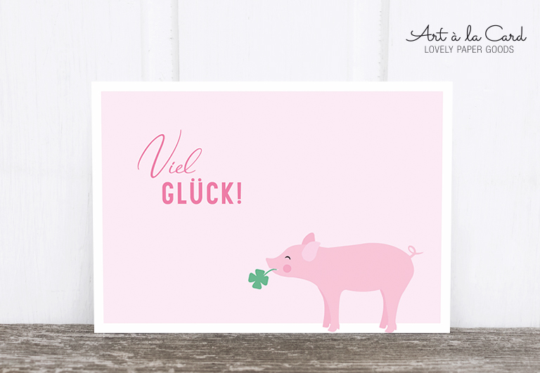 Bild 1 von Postkarte: Glücksschweinchen
