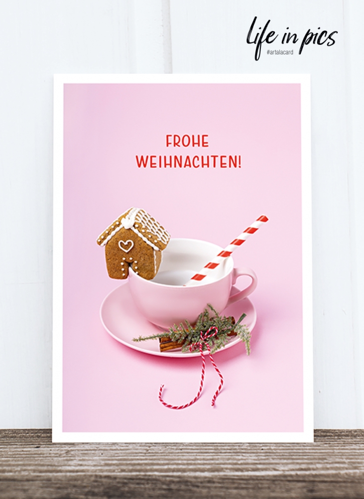 Bild 1 von Foto-Postkarte: Cup with cookie