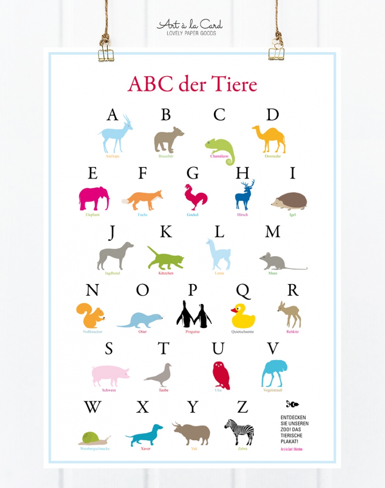 Bild 1 von Plakat: ABC der Tiere