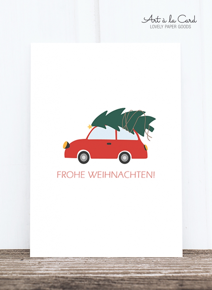 Bild 1 von Postkarte: Weihnachtsauto