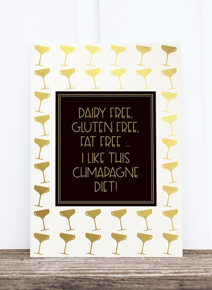 Bild 1 von Holzschliff-Postkarte: Champagne diet M HF