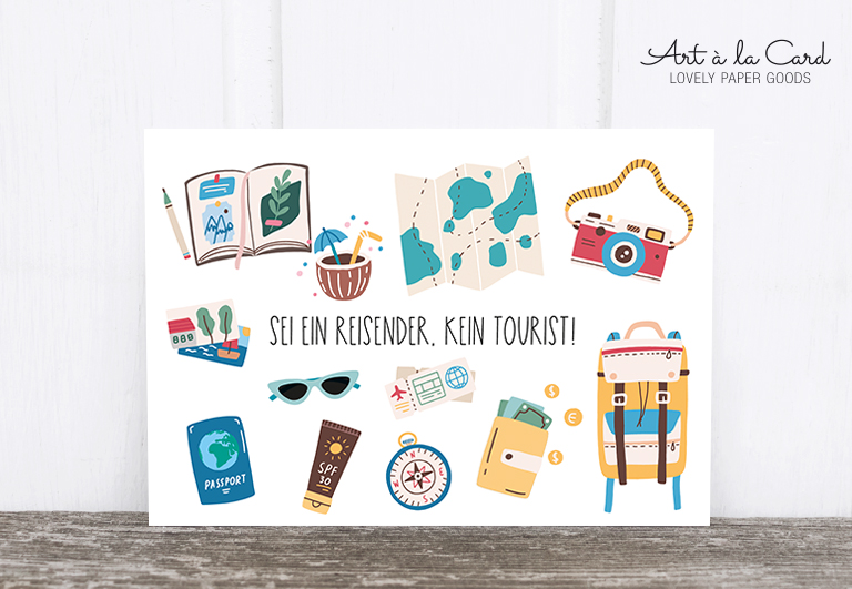 Bild 1 von Postkarte: Sei ein Reisender