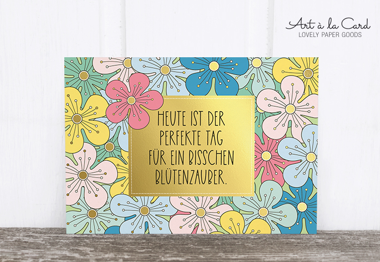 Bild 1 von Holzschliff-Postkarte: Blütenzauber M
