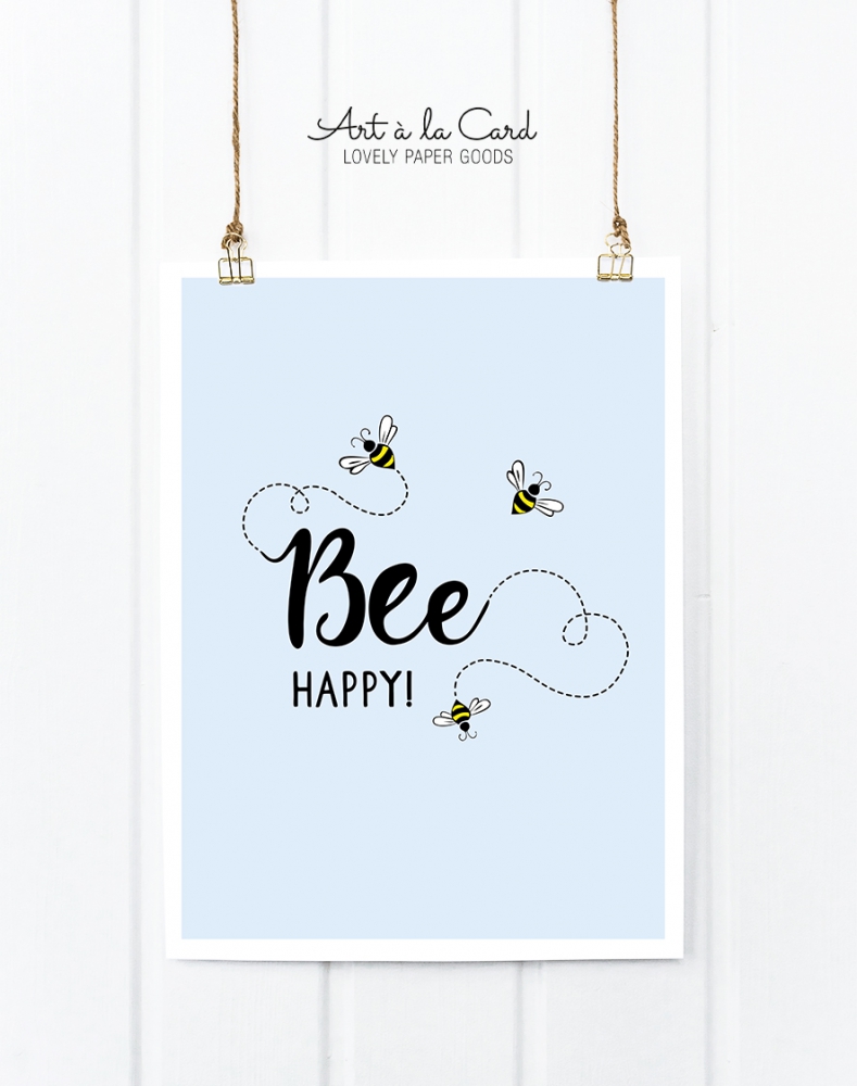 Bild 1 von Kunstdruck: Bee happy