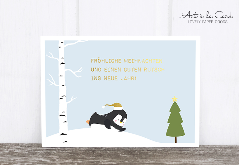 Bild 1 von Postkarte: Pinguinschlitten M