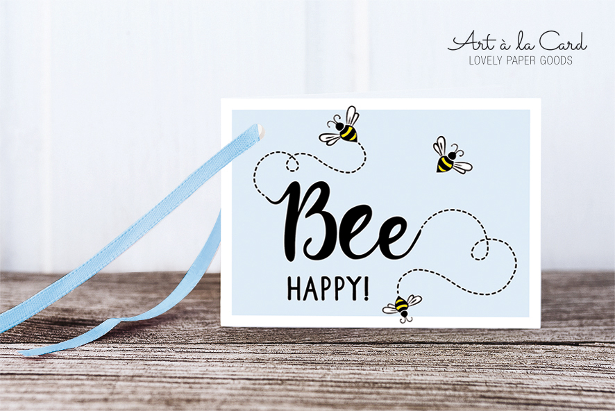 Bild 1 von Geschenkanhänger: Bee Happy
