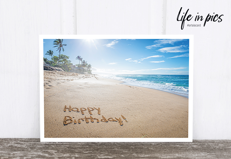 Bild 1 von Foto-Postkarte: Beach birthday