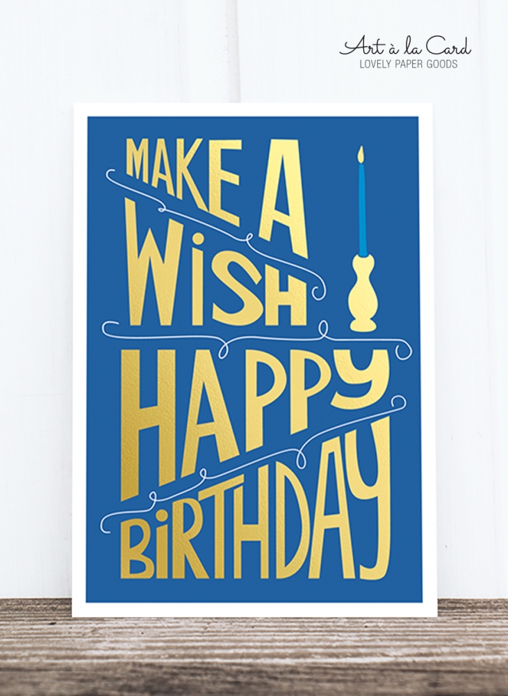 Bild 1 von Postkarte: Make a wish, blue M HF