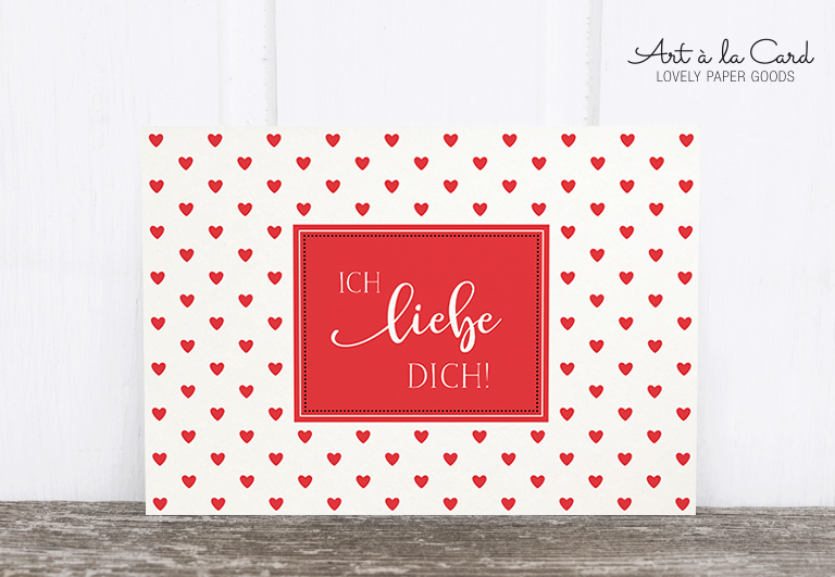 Bild 1 von Holzschliff-Postkarte: Ich liebe Dich!