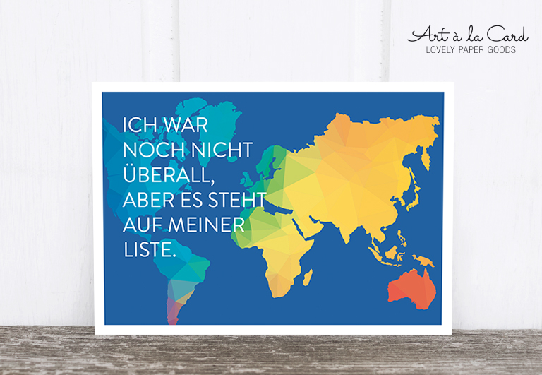Bild 1 von Postkarte: Weltkarte