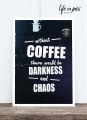 Foto-Postkarte: Without coffee
