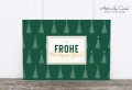 Holzschliff-Postkarte: Dreiecksbäumchen, grün M