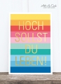 Postkarte: Hoch sollst du Leben, M HF