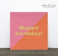 Serviette: Happy diagonal, pink