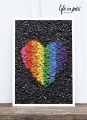 Foto-Postkarte: Rainbow heart