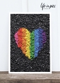 Foto-Postkarte: Rainbow heart