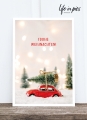 Foto-Postkarte: Christmas car