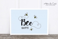 Postkarte: Bee Happy!