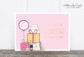 Postkarte: Geburtstagsparty, gold M
