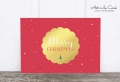 Holzschliff-Postkarte: Merry Christmas, Rosette M