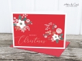 Klappkarte: Poinsetta, rot