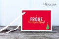 Geschenkanhänger: Weihnachten mit Baum, rot M