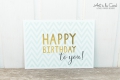 Postkarte: Chevron Geburtstag M