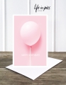 Foto-Klappkarte: Pink balloon