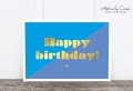 Postkarte: Birthday diagonal, blau M