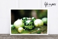 Foto-Postkarte: Shiny green baubles