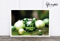 Foto-Postkarte: Shiny green baubles