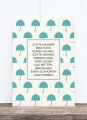Holzschliff-Postkarte: Regenschirm HF