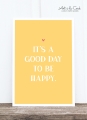 Postkarte: Good day to be happy HF