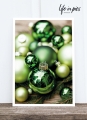 Foto-Postkarte: Green baubles
