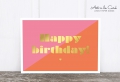 Postkarte: Birthday diagonal, pink M