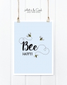 Kunstdruck: Bee happy