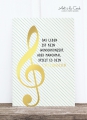 Holzschliff-Postkarte: Lieblingslied M HF