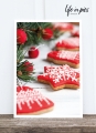 Foto-Postkarte: Red christmas cookies
