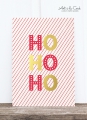 Holzschliff-Postkarte: Hohoho M HF
