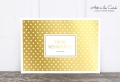 Postkarte: Sternchen auf gold M