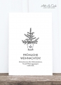 Postkarte: Minimalistischer Weihnachtsbaum HF
