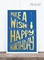 Postkarte: Make a wish, blue M HF