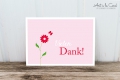 Postkarte: Dank mit Blume, rosa