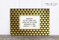 Holzschliff-Postkarte: Gold M