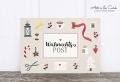 Holzschliff-Postkarte: Weihnachtspost, Utensilien
