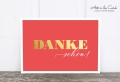 Postkarte: Danke, rot M