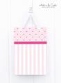 Geschenktüte: Streifen & Herzen, rosa