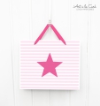 Große Geschenktüte: Stern, rosa
